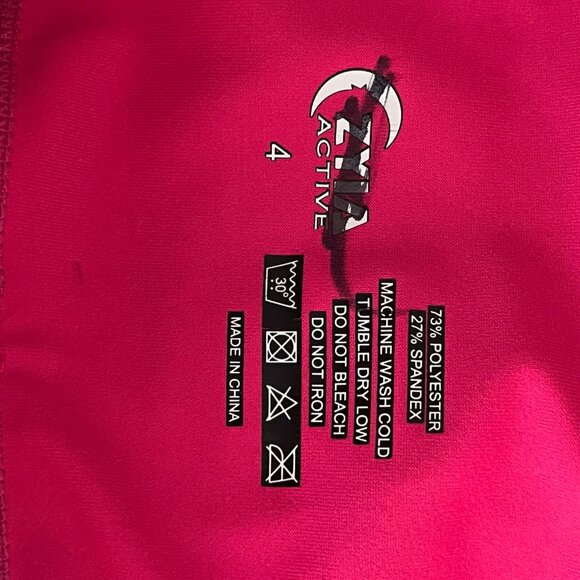Zyia Active Pink Leggings Athleisure Size 4 Bright Pink - Picture 5 of 5